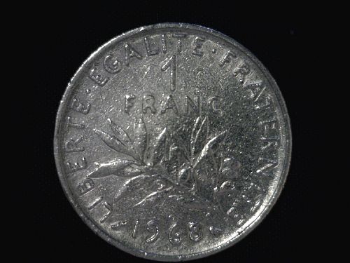 FRANCE	KM925.1	1 Franc		1968