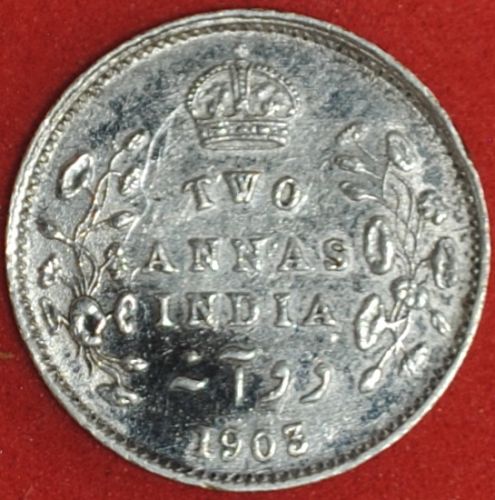 1903(c) British/India 2 Annas XF