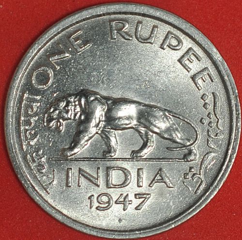 1947 (b) India/British Rupee BU