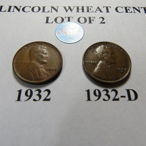 1932-P & 1932-D LINCOLN WHEAT CENTS (LOT OF 2 CENTS) LOT D678