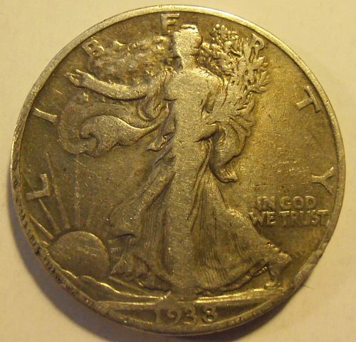1938 D Walking Liberty Half Dollar (38DAB1)