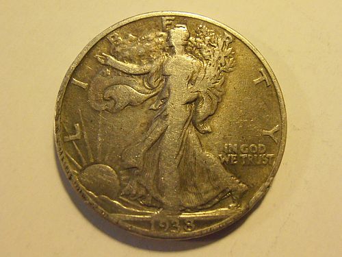 1938 D Walking Liberty Half Dollar (38DAB1)