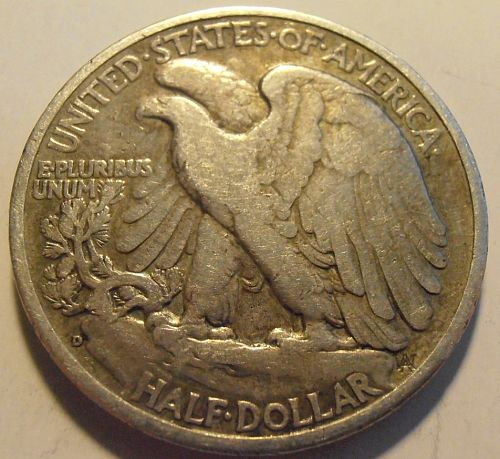 1938 D Walking Liberty Half Dollar (38DAB1)