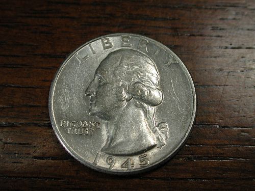 1945 Washington Quarter AU++  NICE