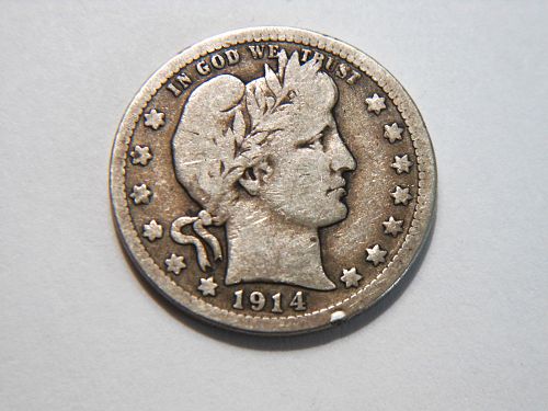 1914-D Silver Barber Quarter