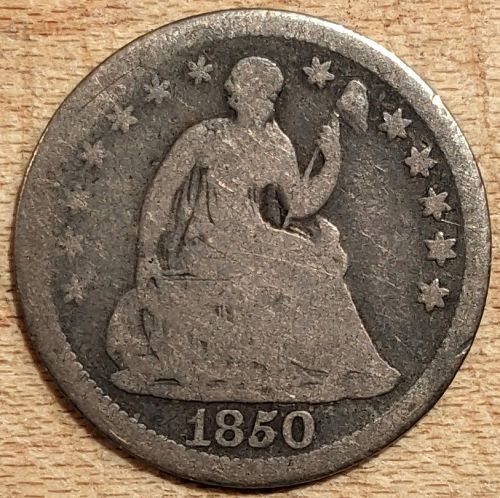 1850 Seated Liberty Half Dime