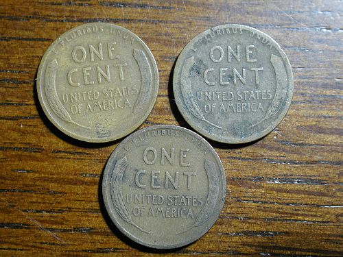 1916 P,D,S Lincoln Wheat penny cent set NICE