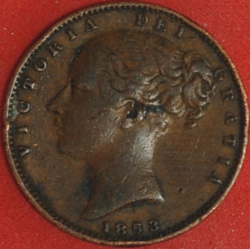 1853 Great Britain Farthing VF