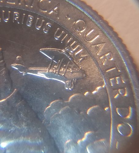 2023 Bessie Coleman 25c Die Chip on Airplane Error