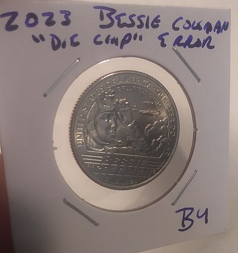 2023 Bessie Coleman 25c Die Chip on Airplane Error