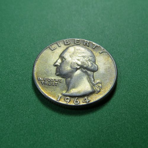 1964 WASHINGTON SILVER QUARTER (VERY NICE) LOT D811