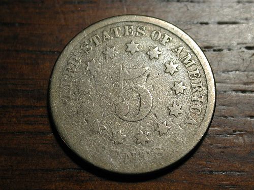 1882 Shield Nickel   NIce