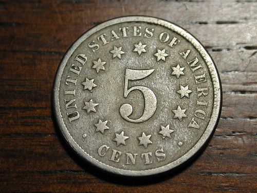 1874 Shield  Nickel Nice