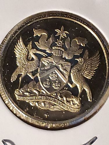 1973 Trinidad & Tobago 25 Cents Proof Coin