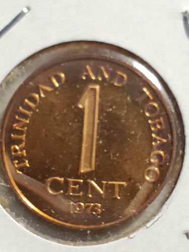 1973 Trinidad & Tobago 1 Cent Proof Coin