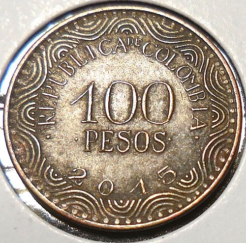 ✅2015 Columbia 100 Pesos✅