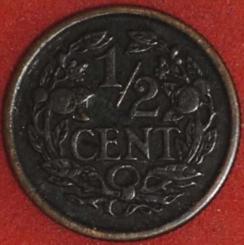 1940 Netherlands 1/2 Cent XF