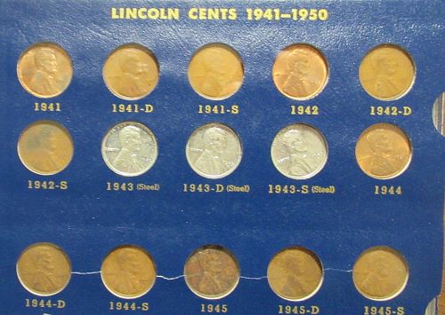 1909 to 1974 Partial Lincoln Cent Set, 175 Coins in circulated condition
