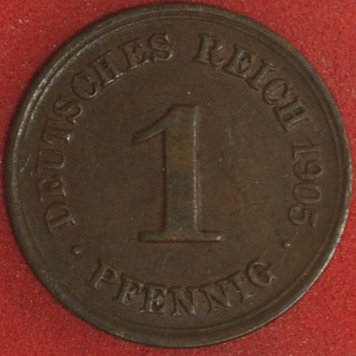 1905F Germany/Empire Pfennig XF