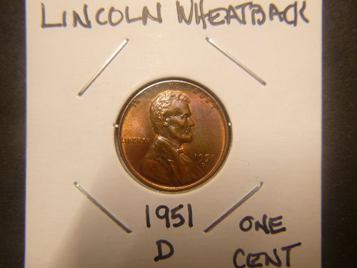 1951 D Lincoln Wheat Cent Small Cents
