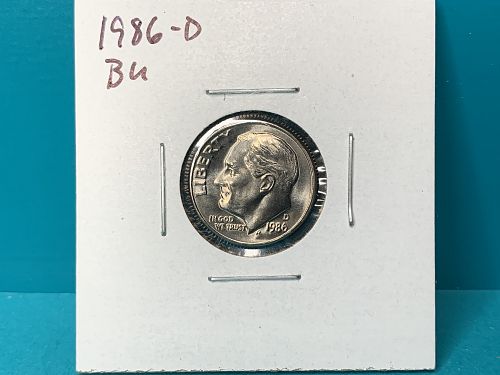 1986-D Roosevelt Dime