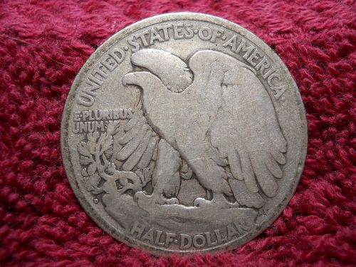 1919-D Walking Liberty Half Dollar. VG Obverse Good Reverse. Original Surfaces.1