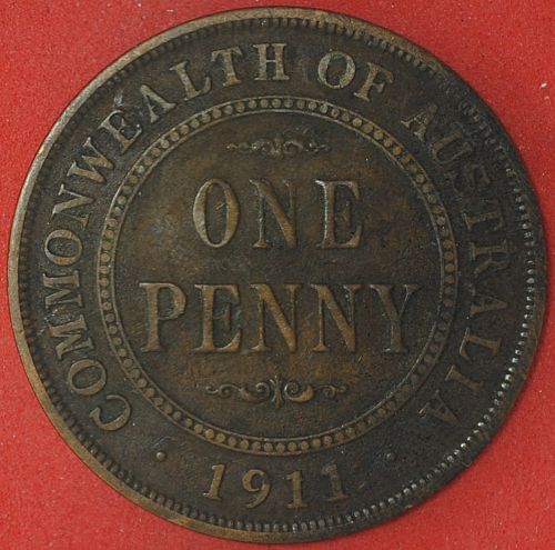 1911 Australia Penny VG