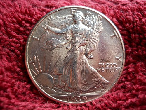 1939 (P) Walking Liberty Half Dollar. About Uncirculated-58 Original Surfaces. 3