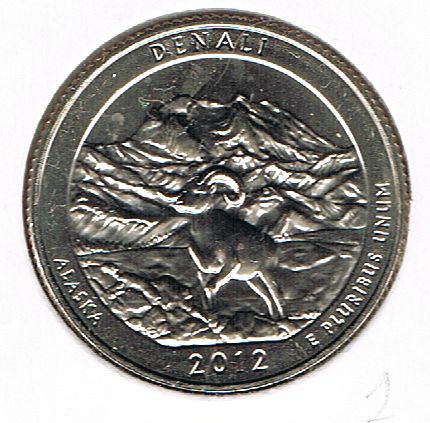 25 Cents / Quarter Denali, Alaska, 2012 D