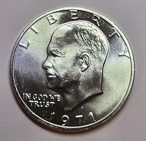 1971-S SILVER Eisenhower Dollar MS-64 (Near Gem)