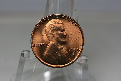 1954 S Lincoln Cent BU Mint State.