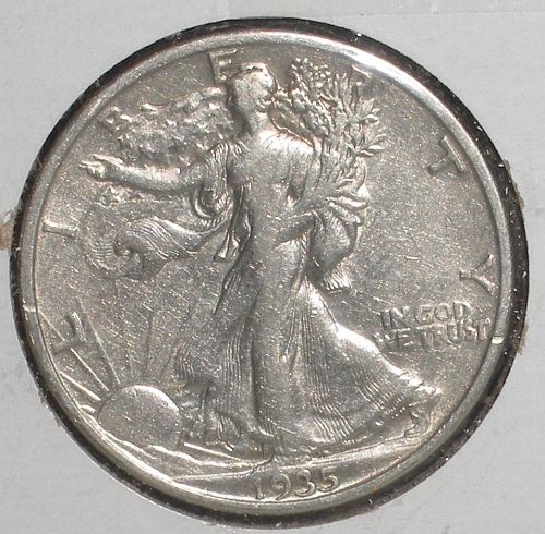 Walking liberty coins 1935S EF