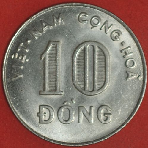 1968 South Vietnam 10 Dong AU+