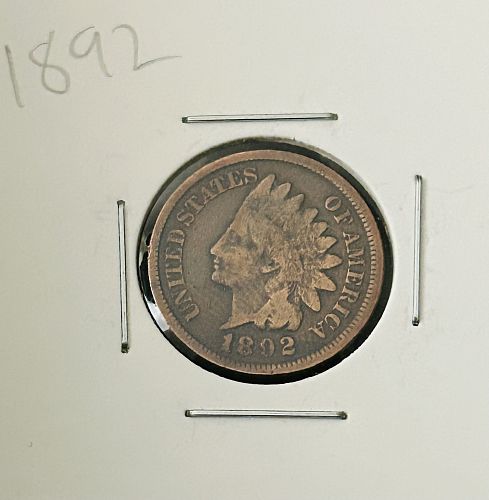 1892 P Indian Head Cent Small Cents