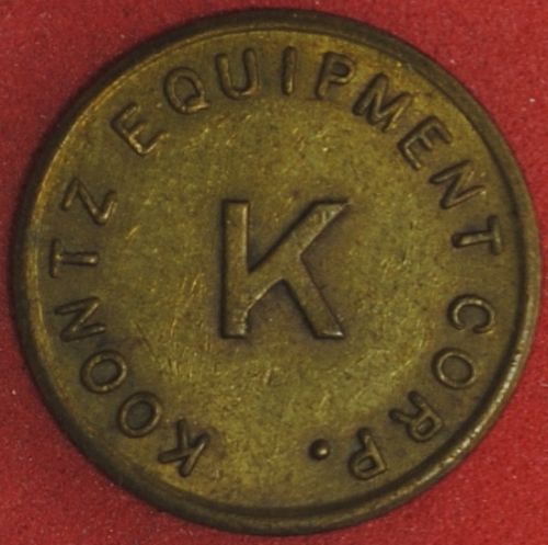 1968 Koontz Equipment Corp. Service Department Token