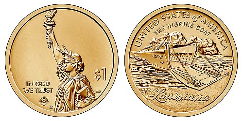 2023-P $1 Louisiana Innovation Dollar - from Mint Roll