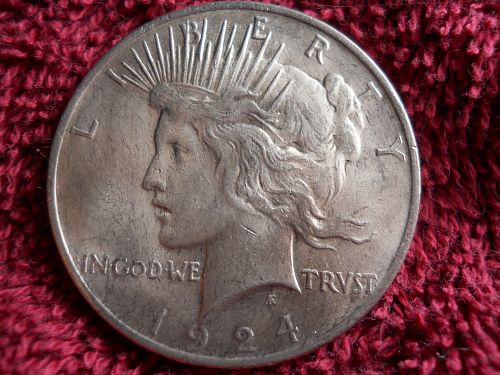 1924 (P) Peace Dollar.  Brilliant Uncirculated Grade.  Original Surfaces.   1