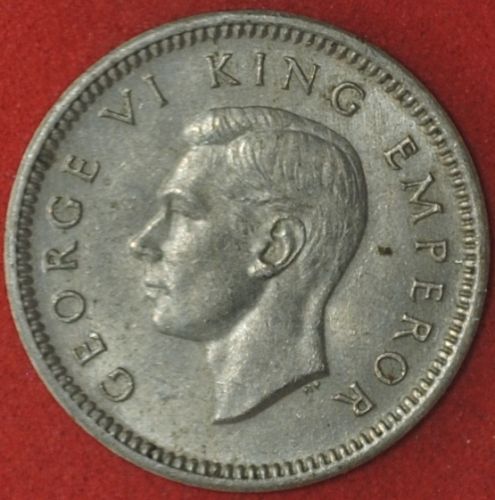 1947 New Zealand Threepence AU