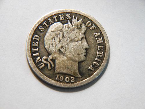 1902-O Silver Barber Dime