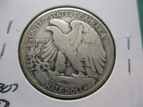 1938  Walking Liberty Half Dollar.  Item: 50 W38-17.