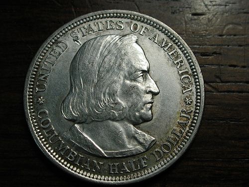 1893 Worlds Columbian Expo Chicago .50 cent Piece NICE