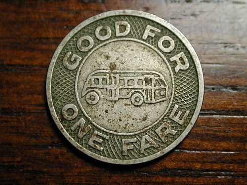 Moberly City Lines bus token NICE