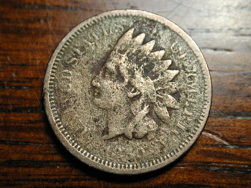1860 Indian head penny cent  NICE