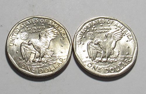 1979 P&D Susan B Anthony Dollars, BU, the 1979 P is a Narrow Rim - Far Date