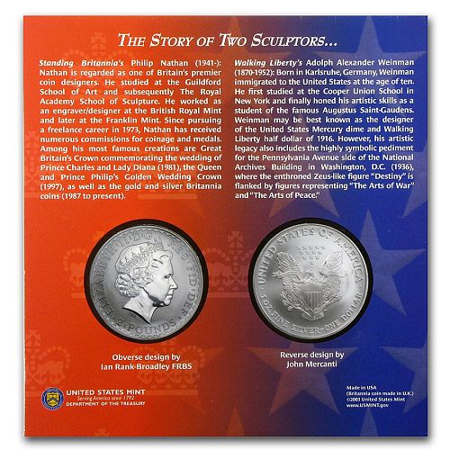 2003 2-Coin Legacies of Freedom Silver Coin Set