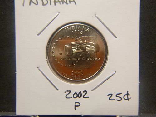 2002 P Indiana 50 States and Territories Quarters