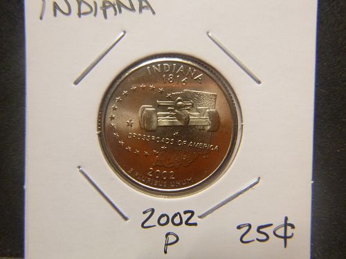 2002 P Indiana 50 States and Territories Quarters
