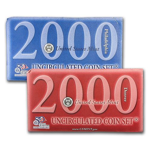 2000 US Mint Uncirculated Coin Set P & D (U0) 20-Coin Set