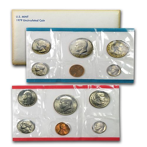 1979 US Mint Uncirculated Coin Set P & D  12-Coin Set