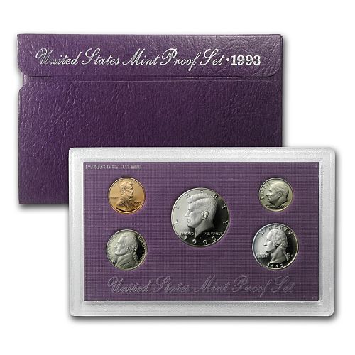 1993-S US Mint Proof Set  5-Coin Set